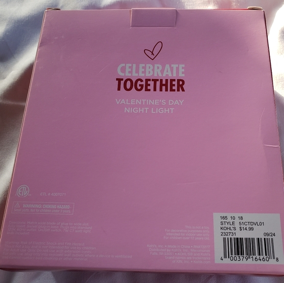 Pink Ceramic Heart "Te Amo" Night Light - Picture 5 of 5